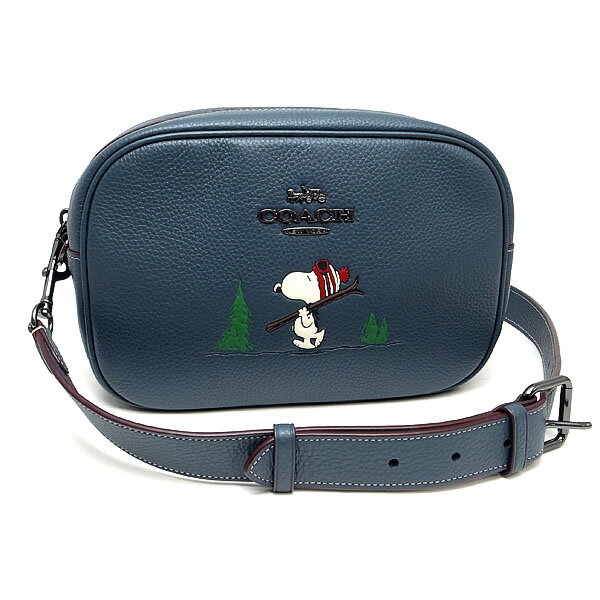 【緑屋質屋】コーチ CF305 ショルダーバッグ ジェイミー カメラ バッグ スヌーピー スキー モチーフ レ..