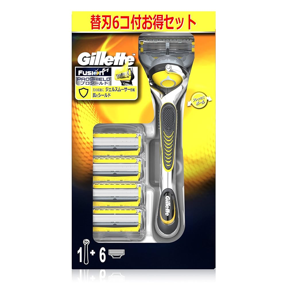 Gillette ジレット プロシールド5Bホルダー付替刃6個付