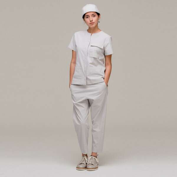 女性用 Pants ☆Relaxed Baggy Scrub Women's Pants Cement☆病院ユニフォームデザイナー専門ブランド Acmeci☆医者・病院制服・手術着・スクラブ・医務衣などの専門店です♪ Acmeci