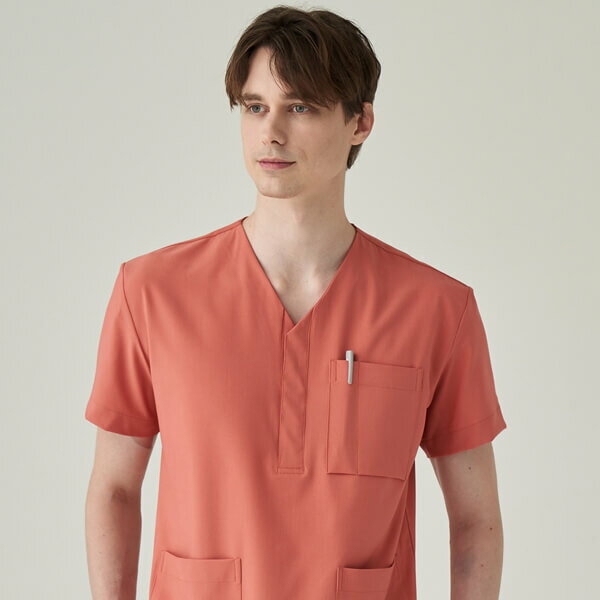  Tops Mare Open Neck Scrub Men's Top Coral Sun±˥եǥʡ֥...