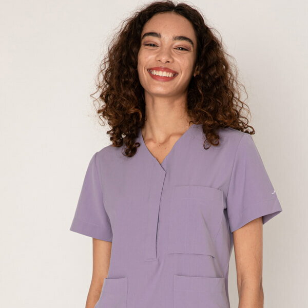 ѡ TOP Mare Open Neck Scrub Men/Women's Top Lavender Dust±˥ե...