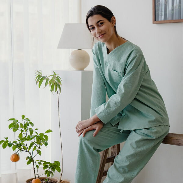 p Patient gowns@V-neck Ripple Patient Gown Mint pantsa@jtH[fUCi[uh AcmeciҁEa@EpEXNuE㖱߂Ȃǂ̐Xł Acmeci