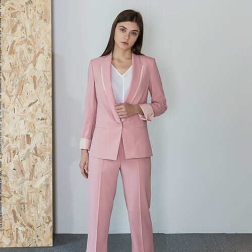 ġ[dumont] Two-Tone Silk Collar Jacket Pink #DMJK09 PK˥եǥʡ֥ a.mon...