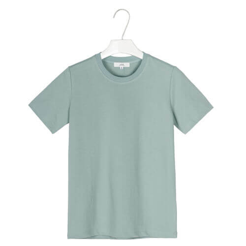 ウィンド クラシック シェフシャツ オリーブグリーン☆Basic cotton round 1/2tee #AT1863mint ☆ユニフォームデザイナー専門ブランド a.mont☆飲食店・ホテル・サービスユニフォーム（制服）接客・厨房・コックコート・エプロンなどの専門店です♪ ☆a-montシャツ