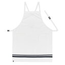 一般の首にかけるタイプとY字ストラップの超軽量の100%防水エプロン☆Lite water proof apron (White) #AA1873☆ユニフォーム...