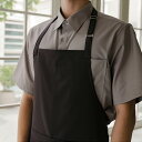 機能性素材の長所を最大限シェフエプロン☆Colmar wrinkle-free neck strap apron (Purple Grey) AA1962☆ユニフォームデザイナー専門ブランド a.mont☆飲食店 ホテル サービスユニフォーム（制服）接客 厨房 コックコート エプロンなどの専門店です♪ ☆a-mont