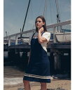 ソフトリネンYストラップエプロン☆Soft linen Y-strap apron #AA1891 navy☆ 飲食店/ホテル/サービスユニフォーム/接客/キッチン/コックコート/エプロン専門店 ♪ ☆ a-montエプロン