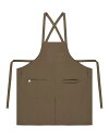 クリンクルXストラップエプロン☆CRINKLE X-strap APRON#AA2057 Espresso brown☆飲食店・ホテル・接客・厨房・コックコート・エプロンの専門店♪ ☆a-montエプロン