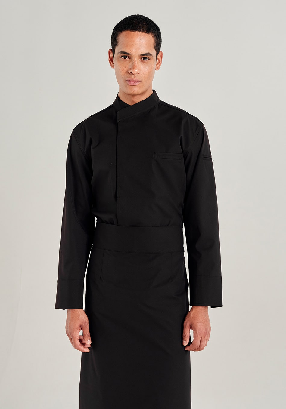 クラシックエアロストレッチシェフエプロン☆Classic aero stretch chef apron #AA2078 Black☆飲食店・..