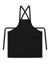 クリンクルXストラップエプロン☆CRINKLE X-strap APRON#AA2057 Black☆飲食店・ホテル・接客・厨房・コックコート・エプロンの専門店♪ ☆a-montエプロン