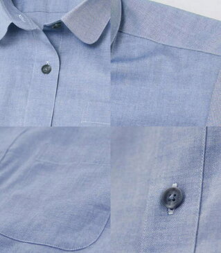 シャンブレー シャツ スカイブルー☆Chambray Shirts Skyblue #AS1554☆ユニフォームデザイナー専門ブランド a.mont☆飲食店・ホテル・サービスユニフォーム(制服)接客・厨房・コックコート・エプロンなどの専門店です♪ ☆a-montシャツ