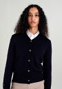 ウールブランドスタンダードカディゴン☆Wool Blend Standard Cardigan #AC2055Navyアンバーブラウン☆のユニホームデザイナー専...