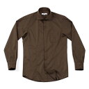 ユニークなデザインのカラーがポイントのシャツ☆wide bam brown shirts (Brown) #AS1744☆ユニフォームデザイナー専門ブランド a...