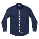 フローラルパターンをポイントにしたデザインシャツ☆ader flowers navy shirts (Navy) #AS1745☆ユニフォームデザイナー専門ブランド a.mont☆飲食店・ホテル・サービスユニフォーム（制服）接客・厨房・コックコート・エプロンなどの専門店です♪ ☆a-montシャツ