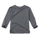 適度な厚みのコットン100%素材☆boat-neck washing cotton round tee (Dark grey) #AT1755☆ユニフォームデザ...