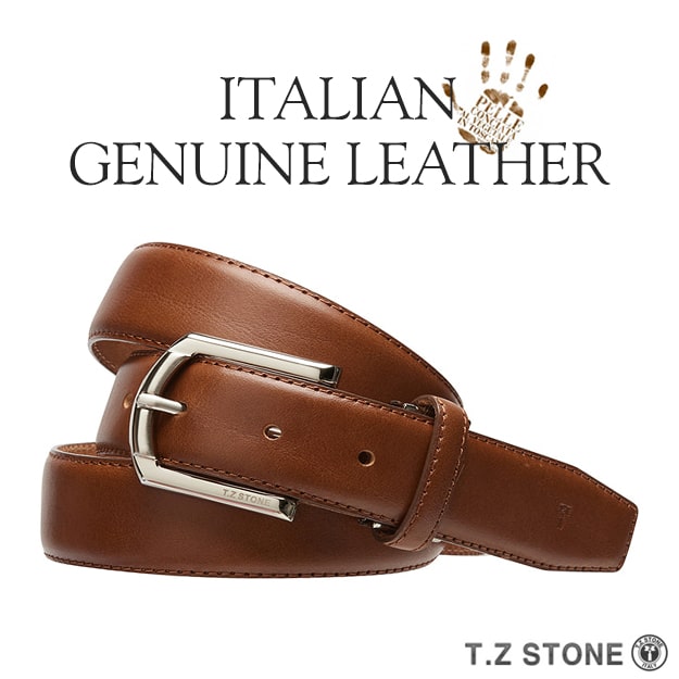 クラシックプレミアムイタリアカーフレザー ライトブラウンベルト(幅3.5cm/26〜42インチまで)TZ1D122LB☆輸入革(牛革)☆レザーベルト 本革ベルト...