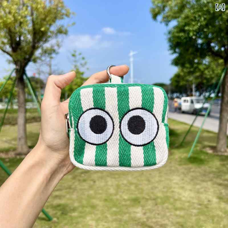 使いやすい かわいい おしゃれ ベルト コインケース ミニ財布 ショルダー 大きい 目の ストライプの 口..