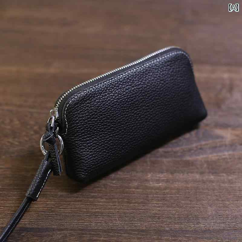 使いやすい かわいい おしゃれ ベルト コインケース ミニ財布 ショルダー 華 曦 一層 牛革 ネック コイ..