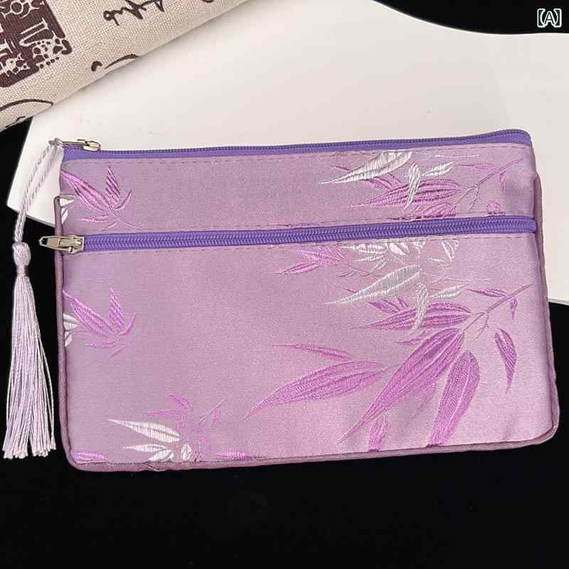 使いやすい かわいい おしゃれ ベルト コインケース ミニ財布 ショルダー 中国 レトロ 錦織 り ダブル ファスナー小銭入れ キー ジュエリー バッグ 小物 収納 チャイナ風 レディース ギフト