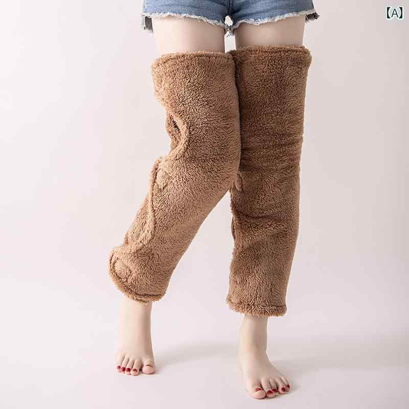 冷え性 オールシーズン用 滑り止め ソックス ワイドレッグウォーマー 靴下 冬用 延長 レギンス 膝 保護 オフィス 暖かい 古風 寒い 脚の 関節の 防寒 高齢者 な サイクリング