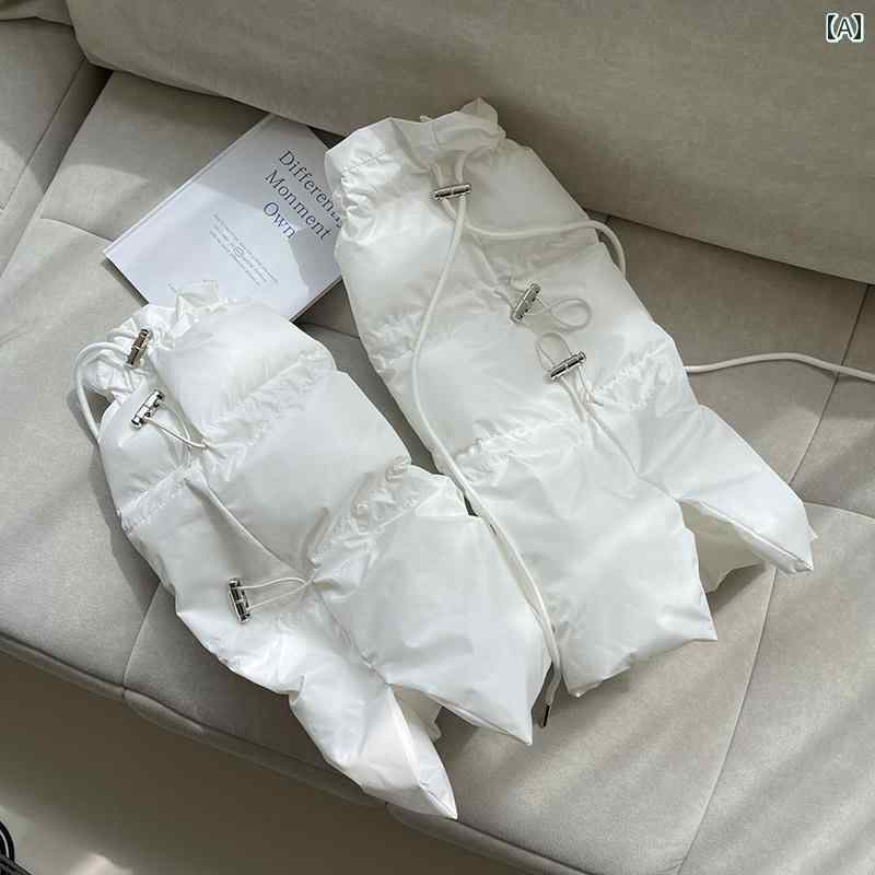 温活 冷えとり 暖かい 靴下 レディース 冬用 グレー ダウン コットン ドローストリング ストラップ ス..