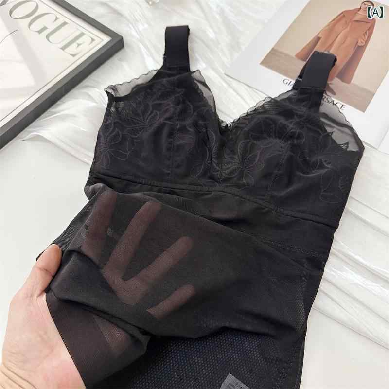下着　薄型　レディース ボディ シェイピング 服 薄型 メッシュ 腹 ウエスト ブラ ベスト オール イン ワン 下着 レディース コルセット トップス スリム 夏