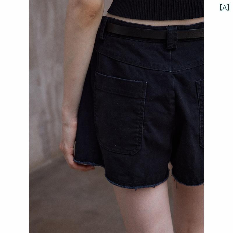 ショートパンツ レディース ハイウエスト パンツ 短パン レディース ショートパンツ ショートパンツ レディース ハイウエスト パンツ 短パン レディース ショートパンツ 【 いくつかを 知る】 夏用 ウォッシュド コットン ミッドウエスト ポケット エx2
