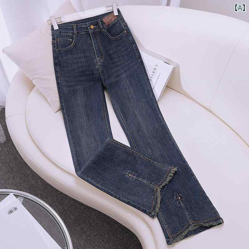 デニムパンツレディース体型カバー美...