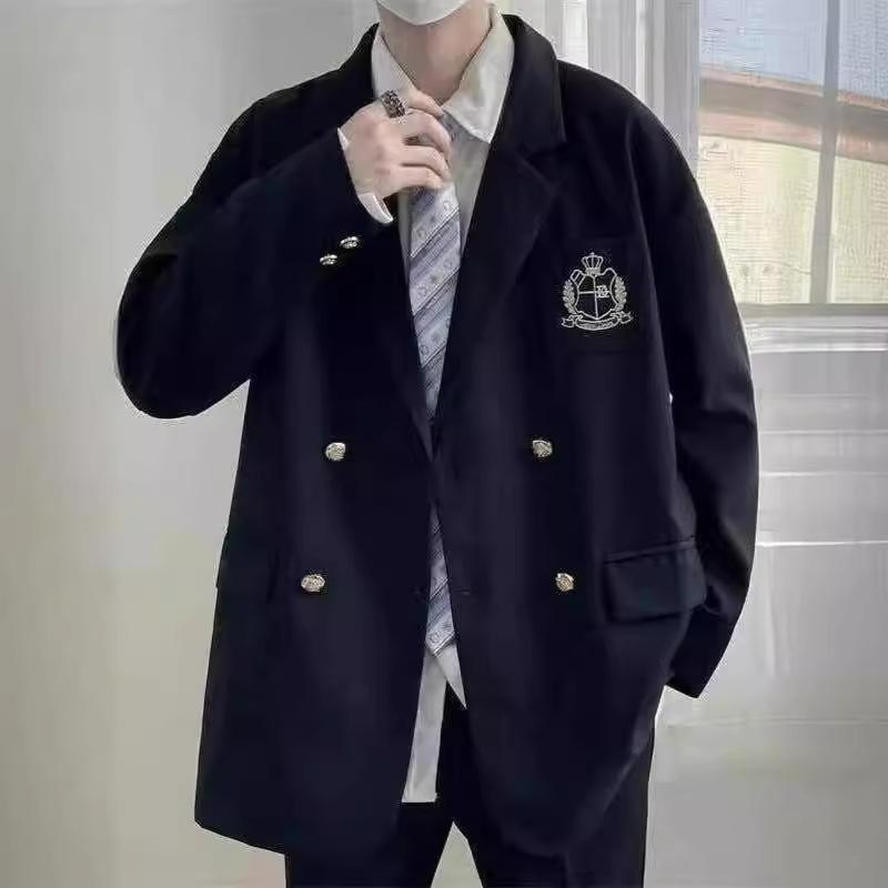 スーツ 男性用 学生 DK制服 テーラードジャケット セットアップ 無地 ポリエステル 長袖 春秋 普段使い カジュアルスタイル