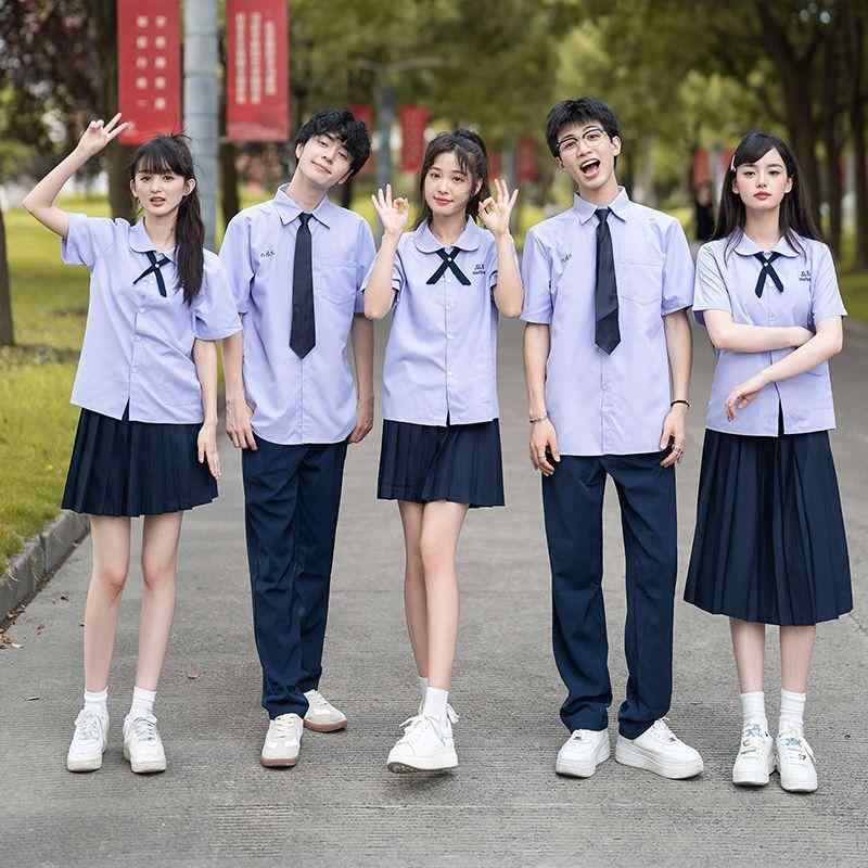 学生服 レディース メンズ JK制服 半袖 ブラウス スカート パンツ ネクタイ リボン 学院風 コスチュー..