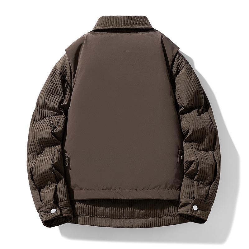 ダウンジャケット メンズ 取り外し可能 2点セット ポリエステル 暖かい 防風 防寒 撥水性 アウター カ..