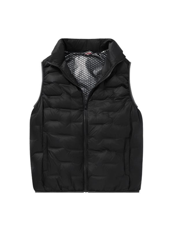 ダウンベスト メンズ 秋冬 男性用 ライトダウン 90% ?? 暖かい 防寒 立襟 薄手 軽量 撥水 防汚 ブラック 黒 アプリコット 通勤 普段使い