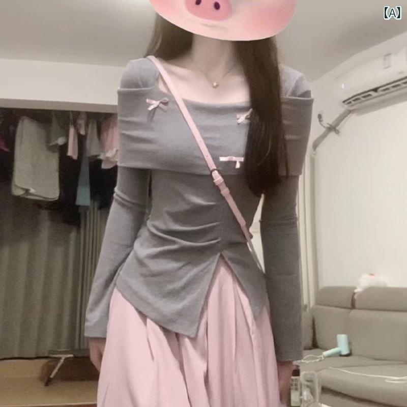 ワンピース レディース 早秋 セットアップ 2025年 韓国風 きれいめ 小柄 長袖 チュニック Aライン ロングスカート ポリエステル 上下セット(4)