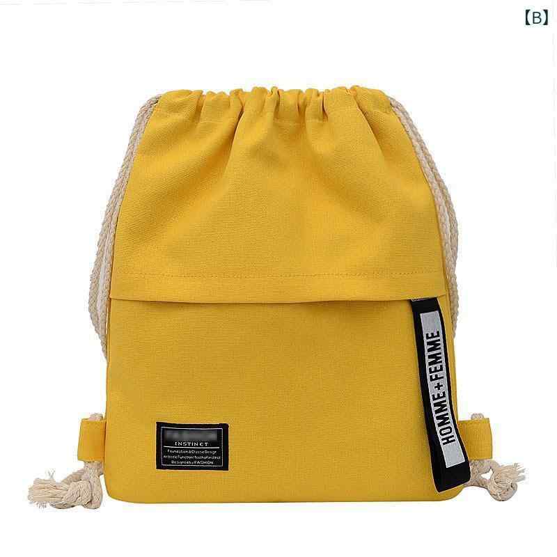 リュック レディース 帆布 撥水 軽量 ドローストリング 大容量 シンプル カジュアル 旅行 スポーツ アウトドア 通勤 通学 白 黒 赤 3