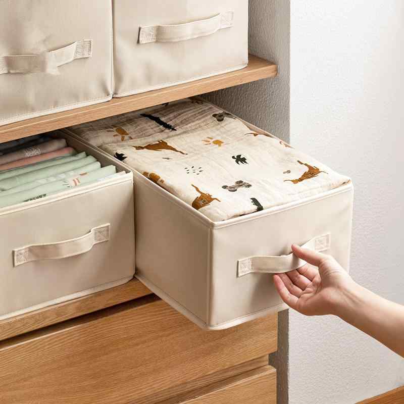 収納ケース 子供服 タオルケット 毛布 整理ボックス 仕切り付き 引き出し収納 オックスフォード生地 寝..