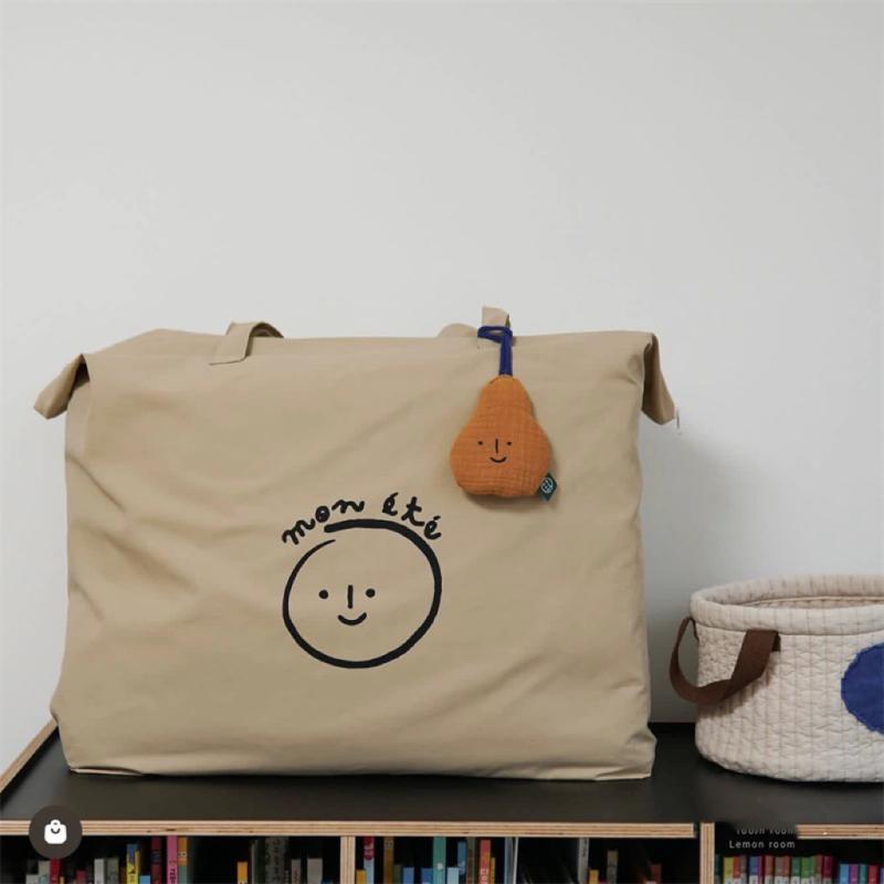 布団収納袋 キッズ ベビー服 衣類 整理 防水 大容量 旅行用 ランドリーバッグ カバン ベージュ系 ブル..