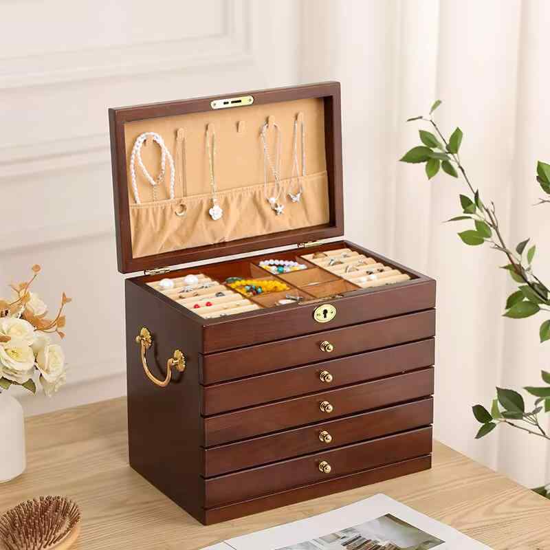 ジュエリーボックス レディース 大容量 木製 アクセサリーケース ピアス イヤリング ネックレス 指輪 ..