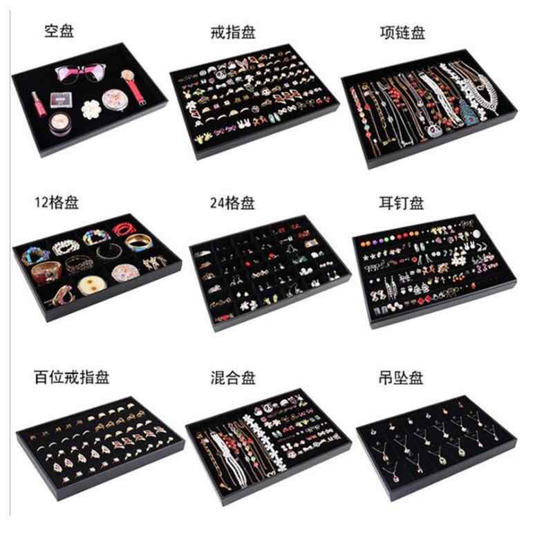 アクセサリートレイ 指輪 ネックレス ブレスレット イヤリング ピアス 収納 ディスプレイケース レザー..