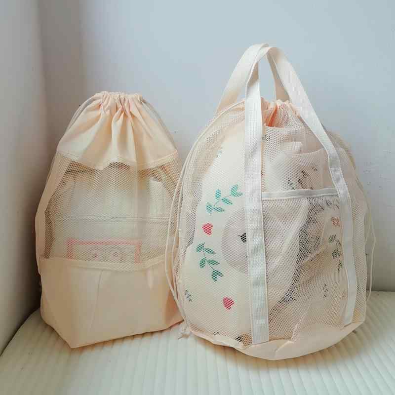 子供用 おもちゃ収納袋 分類整理袋 ランドリーバッグ 巾着袋 メッシュバッグ 旅行 洗濯用品 収納 雑貨 ..