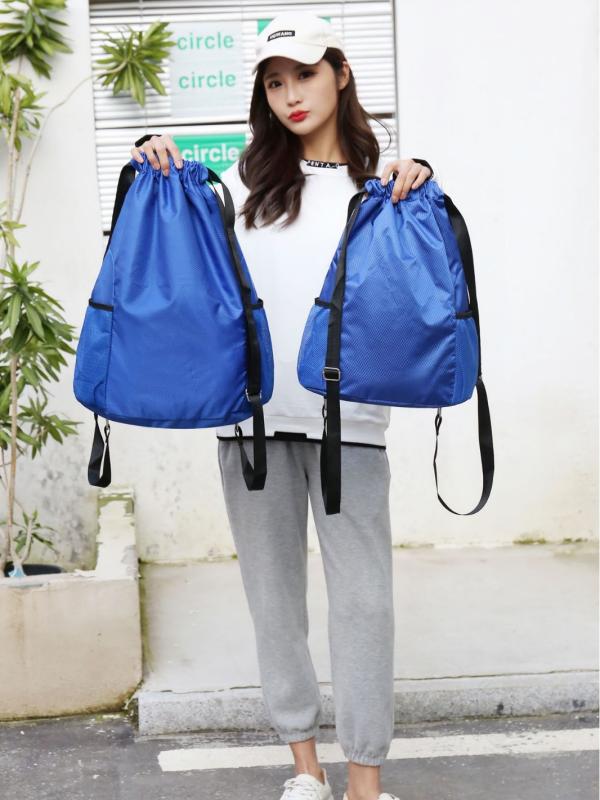 スポーツバックパック 大容量 防水 巾着袋型リュック 運動用 巾着バッグ バスケットボール サッカー 収..