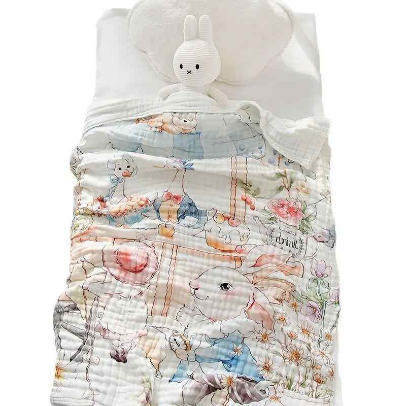 ベビー おくるみ ガーゼケット 6重ガーゼ スワドル A? 精梳綿100% ベビーケット ブランケット タオルケ..