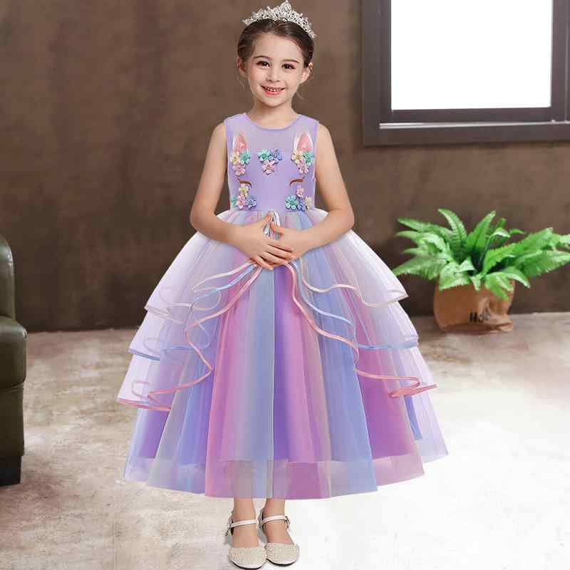 ワンピース 女の子 子供服 プリンセスドレス チュールスカート ノースリーブ Aライン コットン パープ..