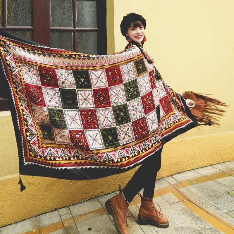 レディース ファッション 秋冬 エスニック ショール スカーフ シーサイド ビーチ タオル カジュアル お..