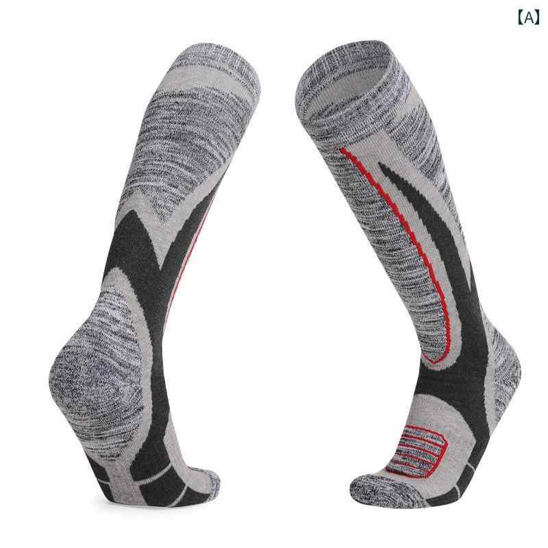 スキーソックス 登山 スポーツ 靴下 ロング ハイ 秋冬 地厚 暖かい 吸汗性 スポーツ 普段使い ユニセッ..