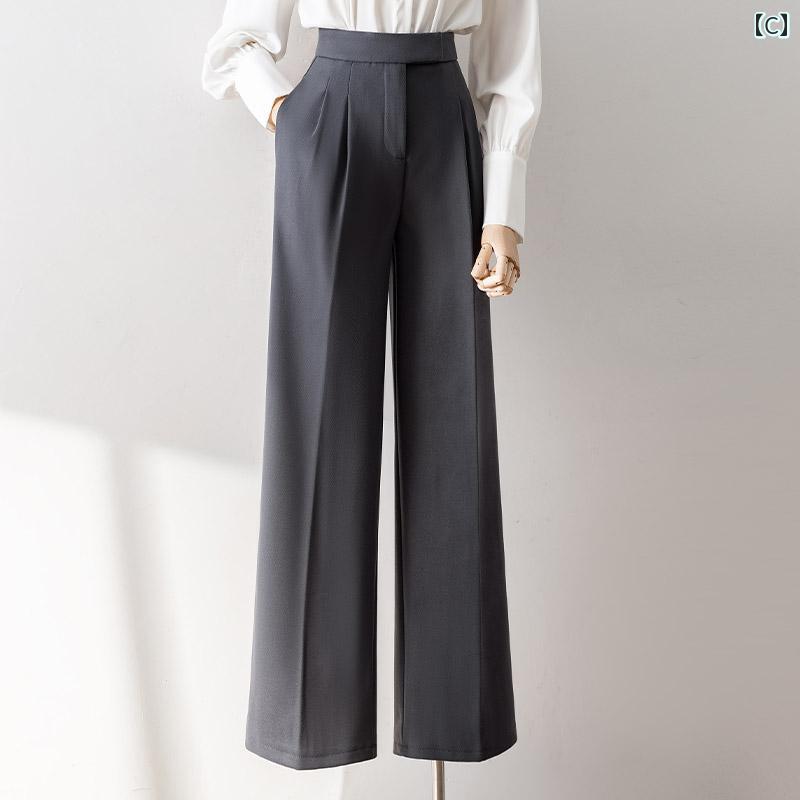 レディースロングパンツウールボトム...