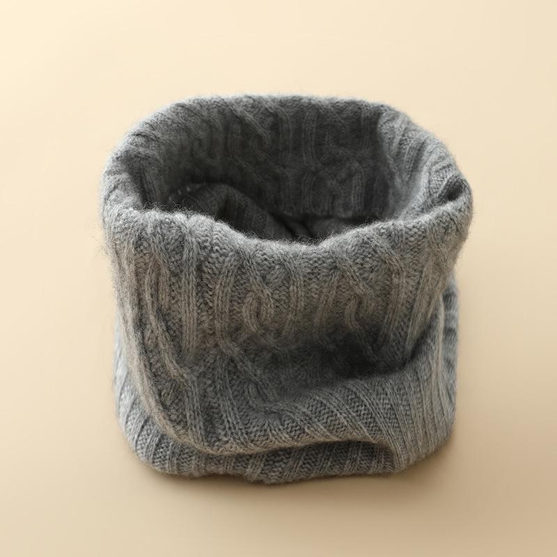ネックウォーマー 男女兼用 カシミヤ 保温 防寒 暖かい ニット スヌード ジャカード 秋冬 カジュアル デイリーユース ホワイト ブラック ベージュ グレー