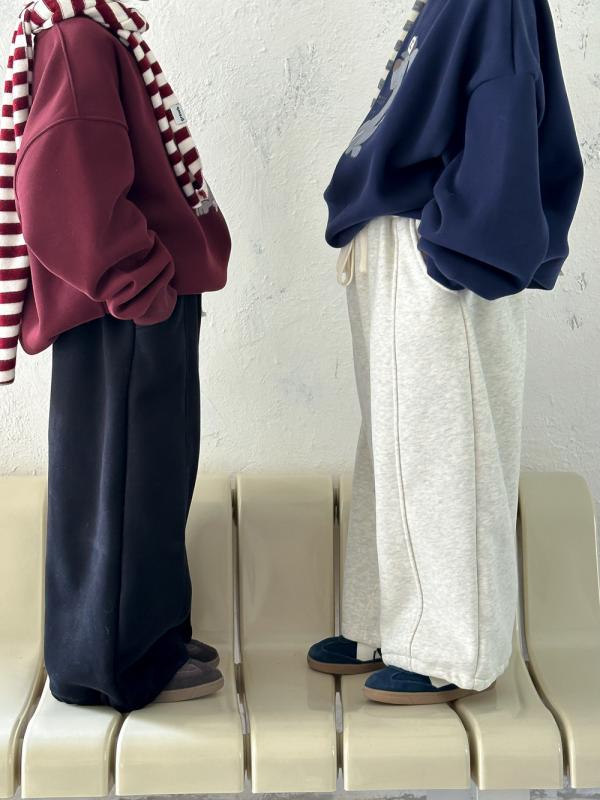 スウェットパンツ キッズ 男の子 女の子 男女兼用 冬物 韓国風 カジュアル 裏起毛 ドローストリング ゆ..