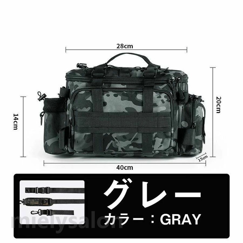 釣りバッグ フィッシングバッグ ロッドホルダー 大容量 ウエスト ヒップバッグ 防...