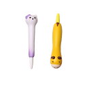 【送料無料】Mies’ かわいい 動物 の デザイン ペン 2本セット 0.5mm 細字 ボールペン ジェルボールペン 黒インク おしゃれ ペン 猫 うさぎ キ...