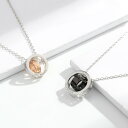 【送料無料】Mies’ ペアネックレス M-NP0001 2つのリングを組み合わせた美しいペアリングネックレス かわいい アクセサリ ブローチ きれい 綺麗 プ...